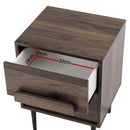 Artiss Bedside Table Nightstand 2 Drawers - Walnut - RnR Galore