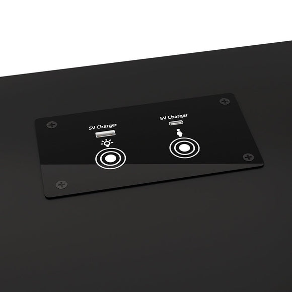 Artiss Bedside Table USB Charging with LED Adjustable Laptop Tray - TALA - RnR Galore