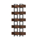 Artiss Bookshelf 5 - Tier Bookcase Display Shelves Metal Storage Stand Rack Walnut - RnR Galore