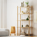 Artiss Bookshelf 5 Tiers Bookcase Display Shelves Wooden Storage Stand Rack Pine - RnR Galore