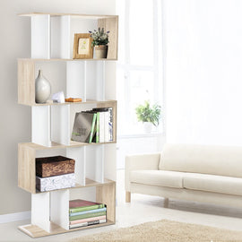 Artiss Bookshelf 5 Tiers - RITA White and Oak - RnR Galore