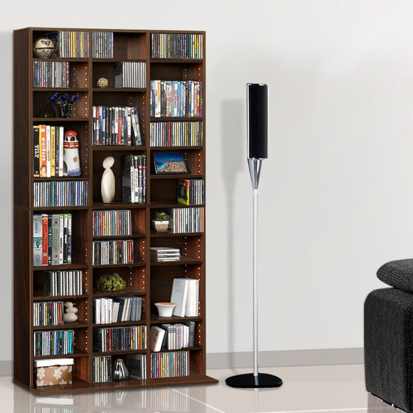 Artiss Bookshelf CD Storage Rack - BERT Walnut - RnR Galore