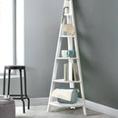 Artiss Bookshelf Corner Shelf 5 Tiers - CANE White - RnR Galore