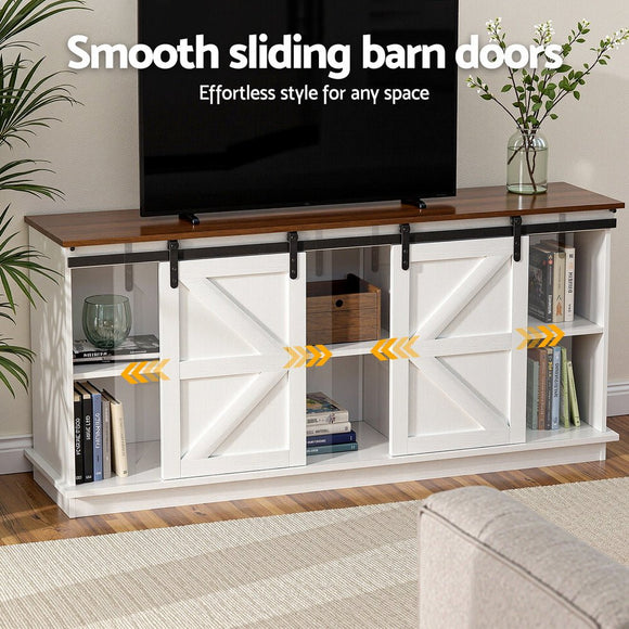 Artiss Buffet Sideboard Storage Cabinet Kitchen Cupboard Sliding Doors White - RnR Galore