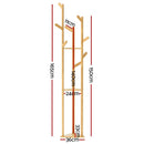 Artiss Clothes Rack Airer Coat Stand 9 Hooks Bamboo - RnR Galore