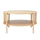 Artiss Coffee Table 2 - Tier Round Wood - RnR Galore