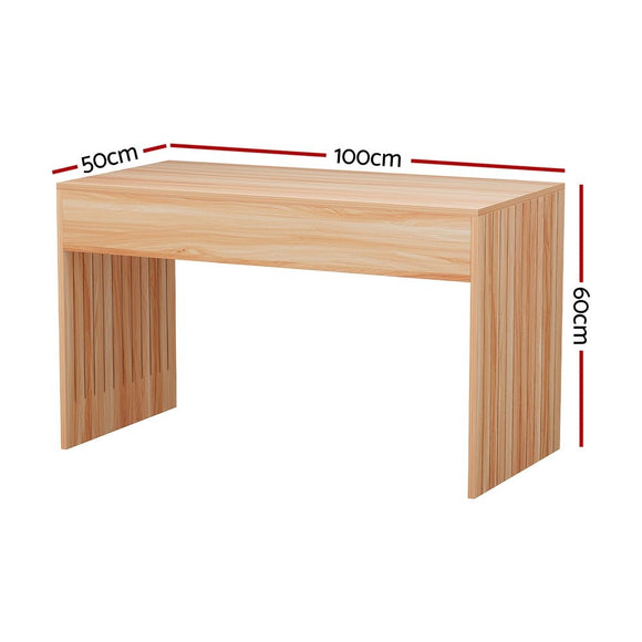 Artiss Coffee Table Rectangle Fluted Side 100CM - RnR Galore