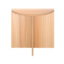 Artiss Coffee Table Semi - circle 48CM Pine Elva - RnR Galore
