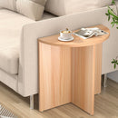Artiss Coffee Table Semi - circle 48CM Pine Elva - RnR Galore