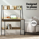 Artiss Computer Desk Bookshelf Storage 100CM Oak - RnR Galore