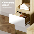 Artiss Computer Desk Drawer Cabinet L - Shape Oak 136CM - RnR Galore