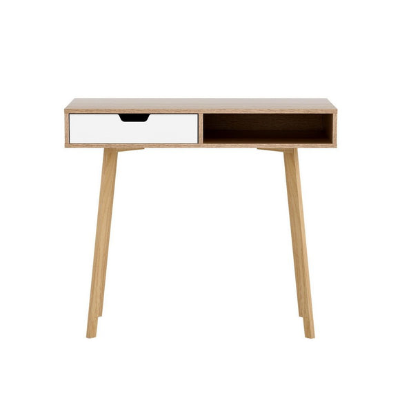 Artiss Computer Desk Drawer Cabinet Shelf Oak 90CM - RnR Galore