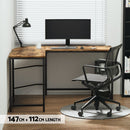 Artiss Computer Desk L - Shape CPU Stand Brown 147CM - RnR Galore
