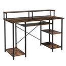 Artiss Computer Desk Laptop Desks Home Office Study Table Open Shelf Brown 120CM - RnR Galore