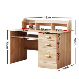 Artiss Computer Desk Office Study Desks Table Shelf Drawer - RnR Galore