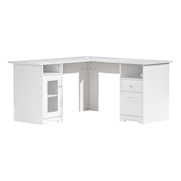 Artiss Computer Desk Shelf Cabinet L - Shape White 150CM - RnR Galore