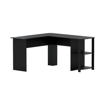 Artiss Computer Desk Shelf L - Shape Black 136CM - RnR Galore