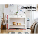 Artiss Console Table 2 Drawers 100CM White Chole - RnR Galore