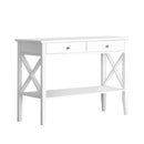 Artiss Console Table 2 Drawers 100CM White Chole - RnR Galore