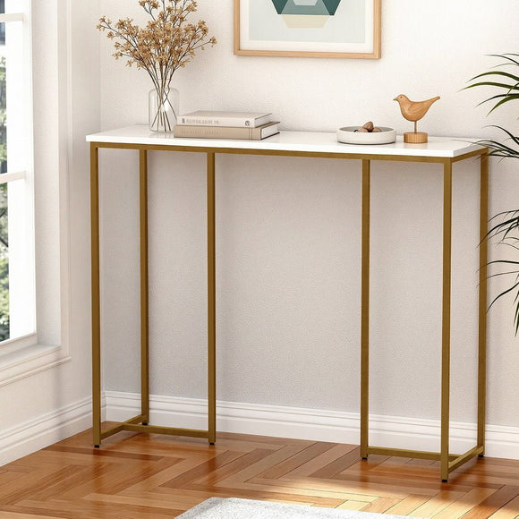 Artiss Console Table Marble Effect White&Gold - RnR Galore