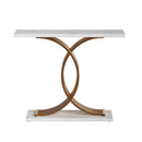 Artiss Console Table Marble Effect White&Gold - RnR Galore