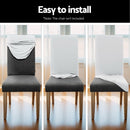 Artiss Dining Chair Covers 6x Slipcovers Spandex Stretch Banquet Wedding White - RnR Galore