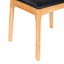 Artiss Dining Chair Rubber Wood Leather Seat Black - RnR Galore