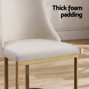 Artiss Dining Chairs Set of 2 Linen Fabric Frame Beige - RnR Galore