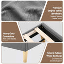 Artiss Double Bed Frame Upholstered Adjustable Headboard Mood Lighting Heavy Duty Grey Velvet - RnR Galore