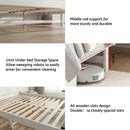 Artiss Double Wooden Bed Frame with 2 Drawer Platform Bed with 108cm Solid High Headboard White Bed Base for Bedroom Easy Assembly - RnR Galore