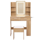 Artiss Dressing Table LED Vanity Desk Set Stool Wood - RnR Galore