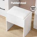 Artiss Dressing Table Set Stool 10 Led Bulbs White Debbie - RnR Galore