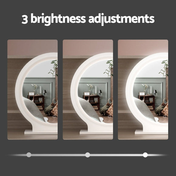 Artiss Dressing Table Set Stool LED Mirror Pine - RnR Galore