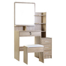 Artiss Dressing Table Stool Set 4 Drawers Oak - RnR Galore