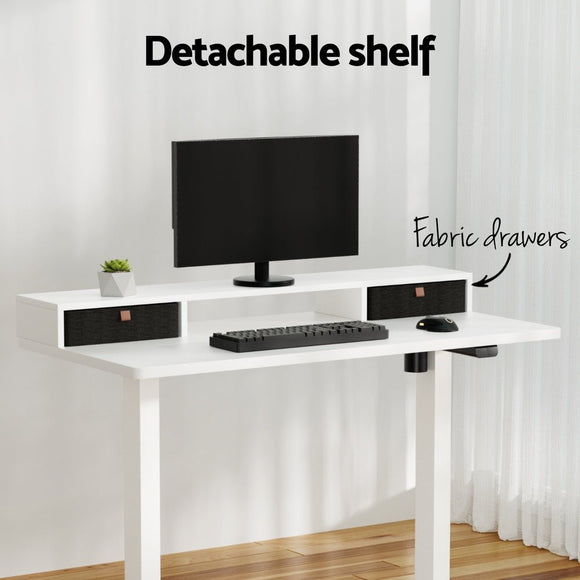 Artiss Electric Standing Desk with Storage Shelf Drawer Office Table 120CM - RnR Galore