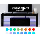 Artiss Entertainment Unit TV Cabinet LED 130cm Black Elo - RnR Galore