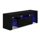 Artiss Entertainment Unit TV Cabinet LED 130cm Black Elo - RnR Galore