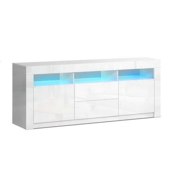 Artiss Entertainment Unit TV Cabinet LED 160cm White Anna - RnR Galore