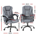 Artiss Executive Office Chair 4 - Point Massage Adjustable Ergonomic Recline PU - RnR Galore