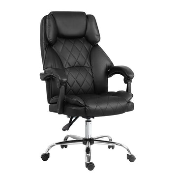 Artiss Executive Office Chair Leather Recliner Black - RnR Galore