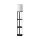 Artiss Floor Lamp 3 Tier Shelf Storage LED Light Stand Home Room Vintage Round - RnR Galore