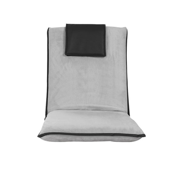 Artiss Floor Lounge Sofa Bed Couch Recliner Chair Folding Chair Cushion Grey - RnR Galore