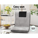 Artiss Floor Lounge Sofa Bed Couch Recliner Chair Folding Chair Cushion Grey - RnR Galore