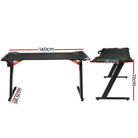 Artiss Gaming Desk Computer Desks LED Light 140CM - RnR Galore
