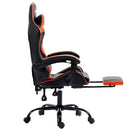 Artiss Gaming Office Chair Executive Computer Leather Chairs Footrest Orange - RnR Galore