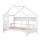 Artiss Kids Single Bed Frame House Bed Solid Wood Montessori Bed for Toddler White - RnR Galore