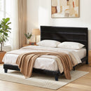 Artiss King Bed Frame Upholstered Platform Base with Geometric Headboard Black Velvet - RnR Galore