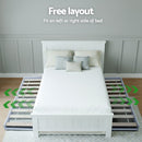 Artiss King Single Bed Frame and Bedside Table White - RnR Galore