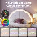 Artiss King Single Bed Frame with Storage Drawer Upholstered Velvet Platform Bed LED Headboard - RnR Galore