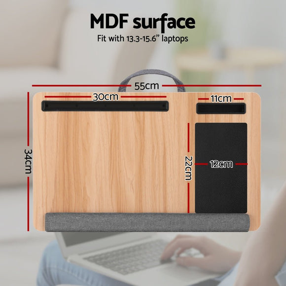 Artiss Lap Desk Laptop Desks Portable w/ Wrist - rest Phone Slot Mouse Pad 55CM - RnR Galore
